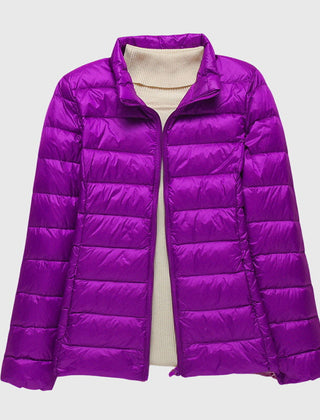 Women's Quilted Jacket Lightweight Zip Closure Casual Outdoor Stylish
