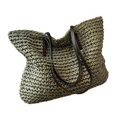 Women's Woven Tote Bag Spacious Everyday Casual Stylish Versatile