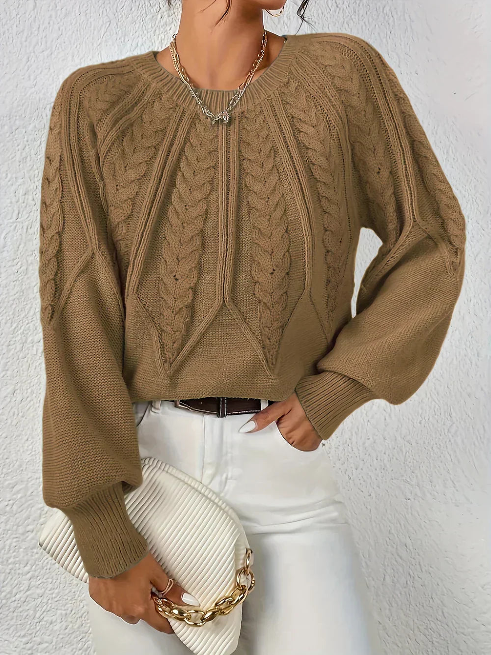 Women's Knitted Modern Sweater Knitwear for Autumn Winter Layering Cosy Days and Everyday Wear
