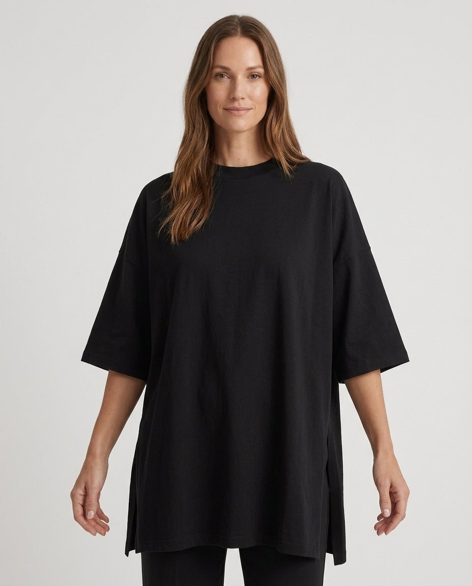 Women’s Oversized Tunic Top with Side Slits