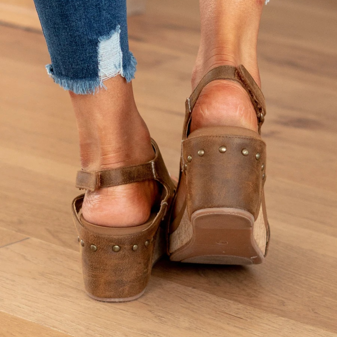 Women's Suede Wedge Footwear Sandals Footwear for Summer Holidays Weddings Parties and Everyday Wear