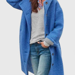 Women's Elegant Overcoat Long Sleeve Tailored Fit Classic Layering