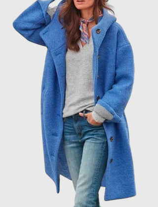Women's Elegant Overcoat Long Sleeve Tailored Fit Classic Layering