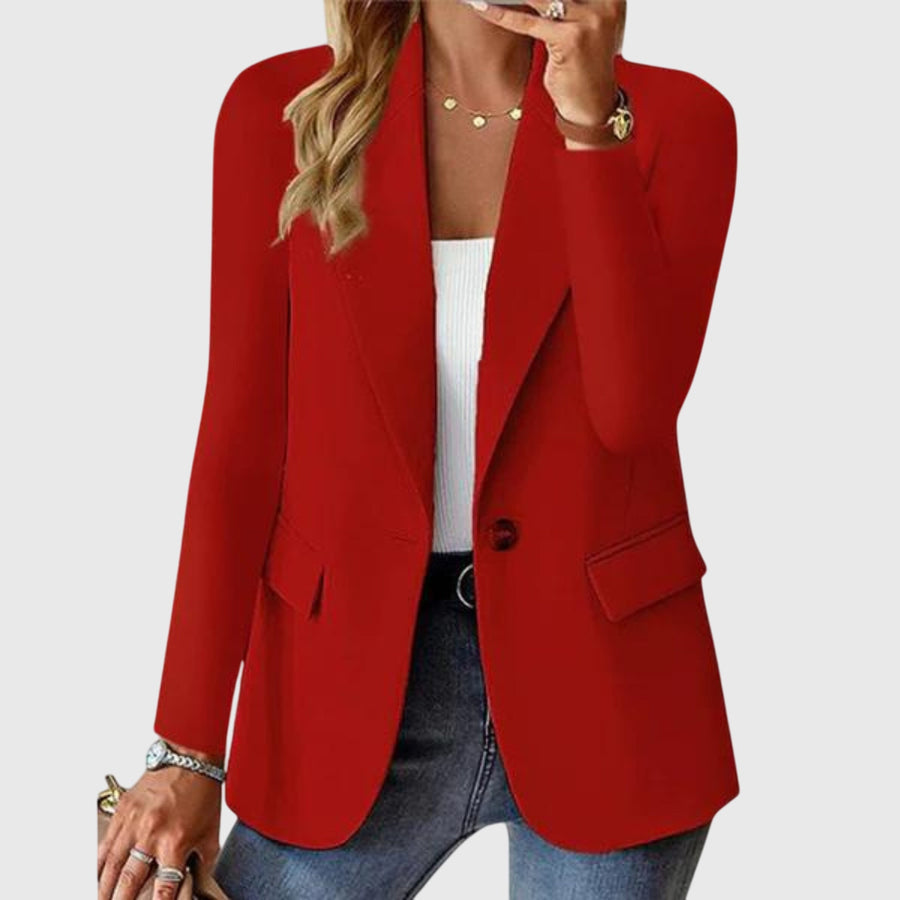 Women's Formal Tailored Blazer Layering Outerwear for Work Autumn Winter and Everyday Wear