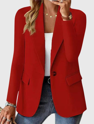 Women's Formal Blazer Tailored Fit Long Sleeve Notched Lapel Professional Office