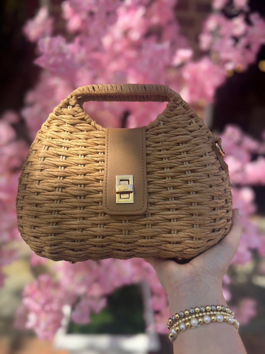 Women's Tan Clutch Purse for Work Travel Holidays Shopping Commutes and Everyday Use