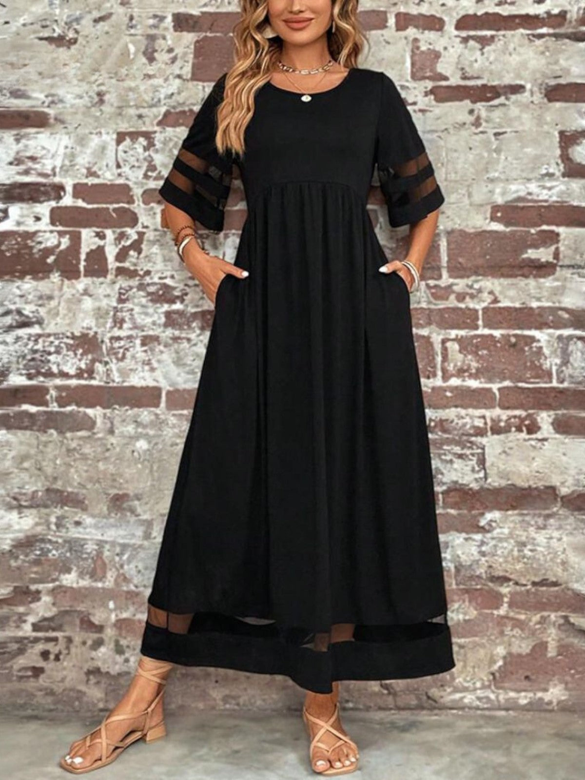 Women's Tummy Coverage Midi Dress Outfit for Summer Holidays Weddings Parties and Everyday Wear