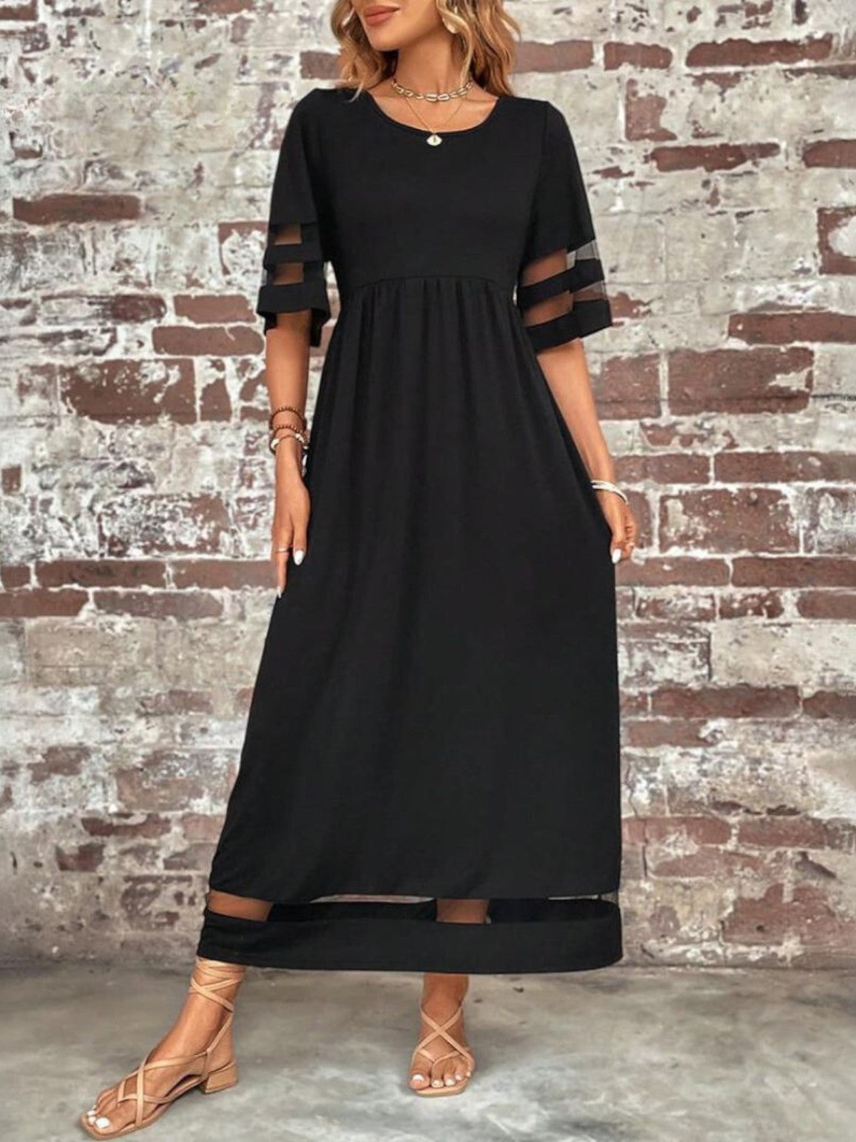 Women's Tummy Coverage Midi Dress Outfit for Summer Holidays Weddings Parties and Everyday Wear