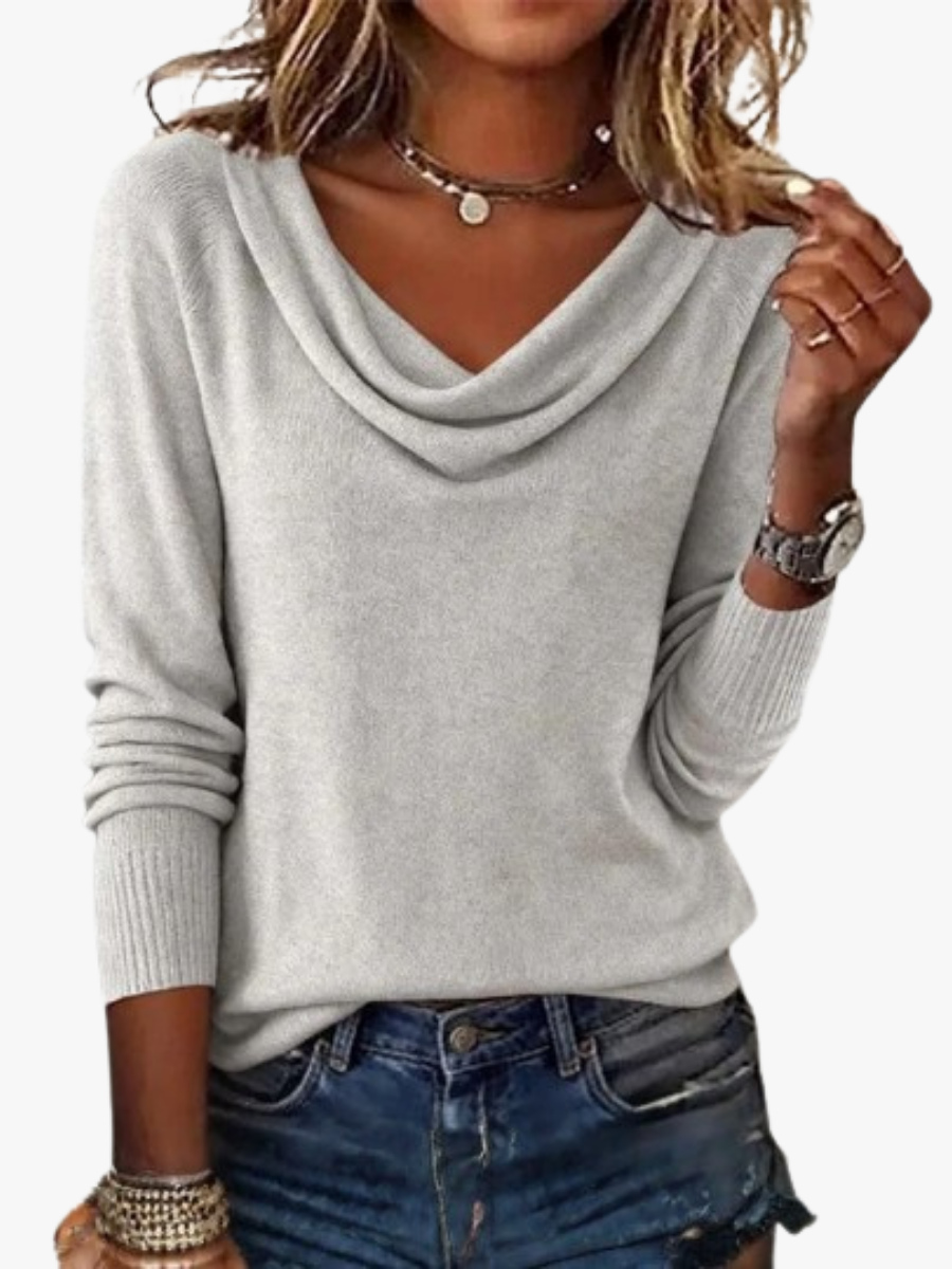 Women's Stylish Knit Sweater Long Sleeve Crew Neck Casual Everyday Wear