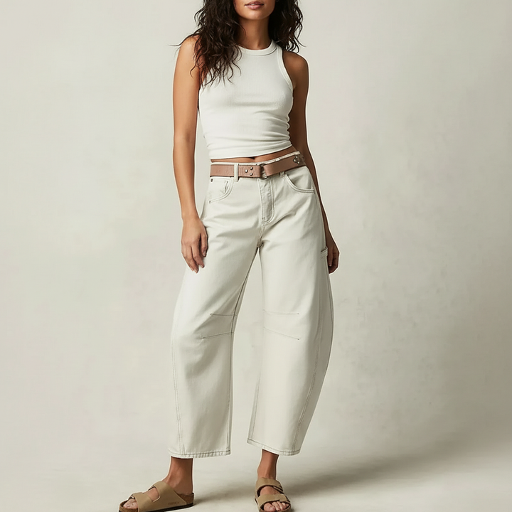 Women’s High-Waisted Relaxed Barrel Leg Jeans | Casual