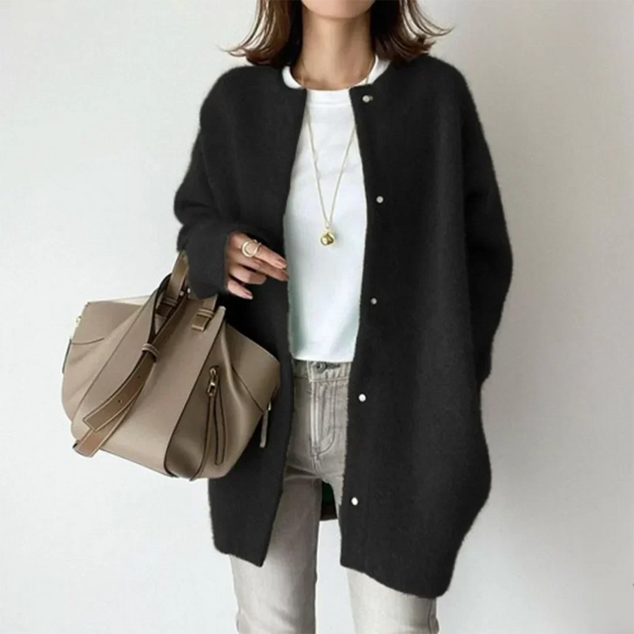 Women's Cozy Cardigan Open Front Long Sleeve Relaxed Fit Casual Everyday