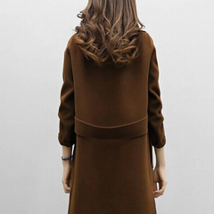 Women's Elegant Long Coat Tailored Fit Classic Style Versatile Outerwear