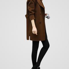 Women's Elegant Long Coat Tailored Fit Classic Style Versatile Outerwear