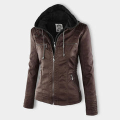 Women's Casual Hooded Jacket Relaxed Fit Full-Zip Lightweight Everyday