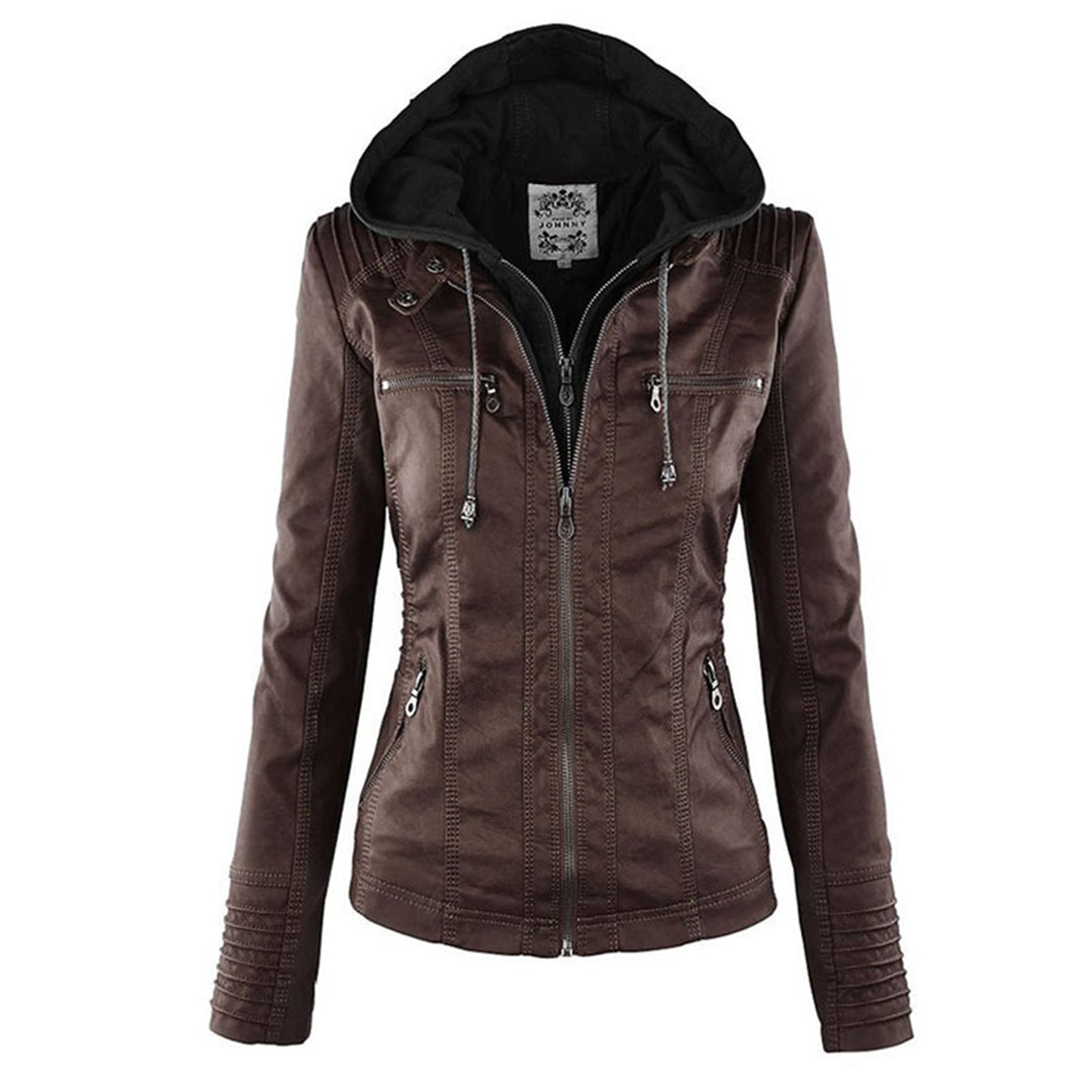 Women's Casual Hooded Jacket Relaxed Fit Full-Zip Lightweight Everyday