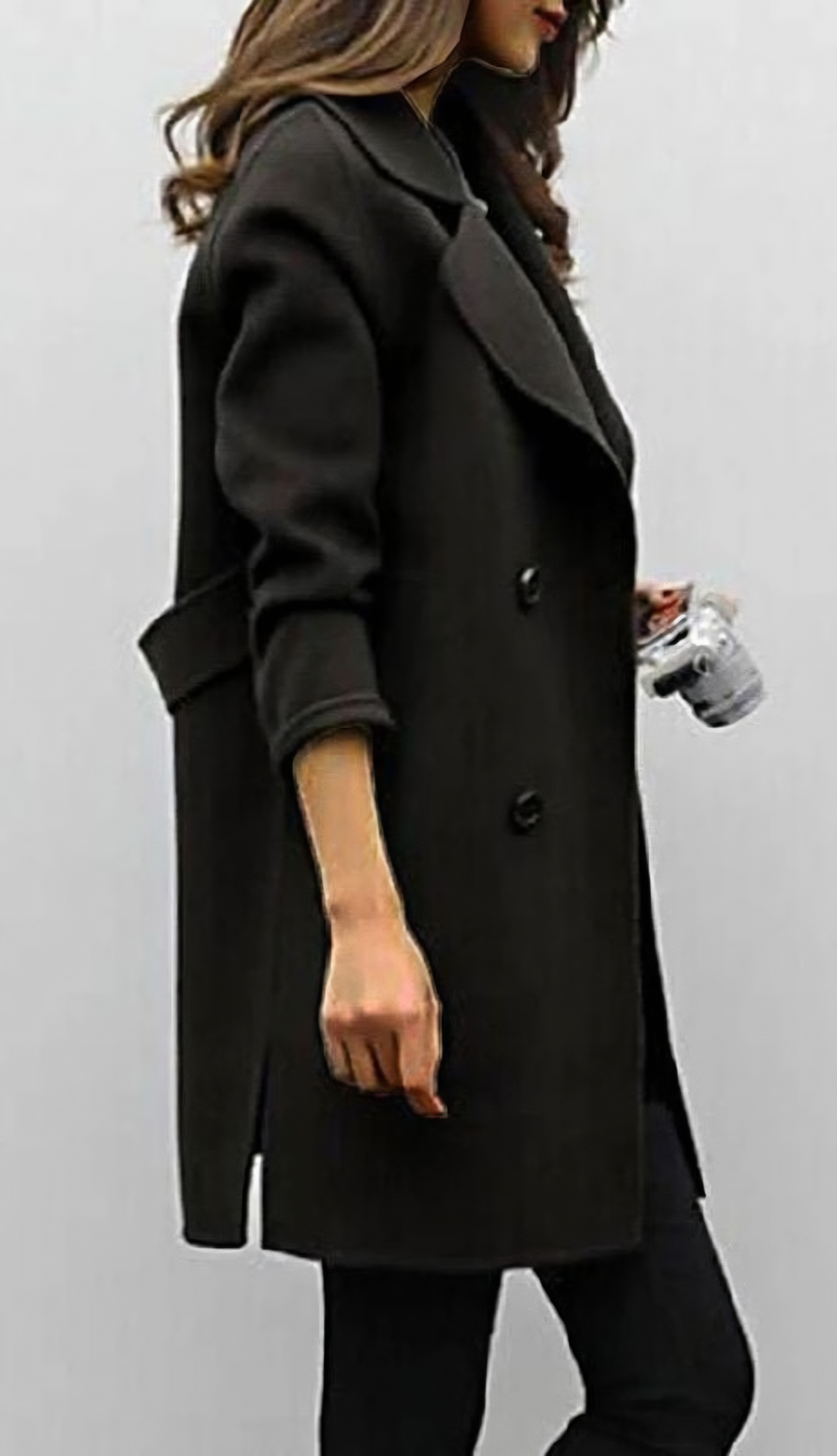 Women's Long Trench Coat Double-Breasted Classic Fit Stylish Layering