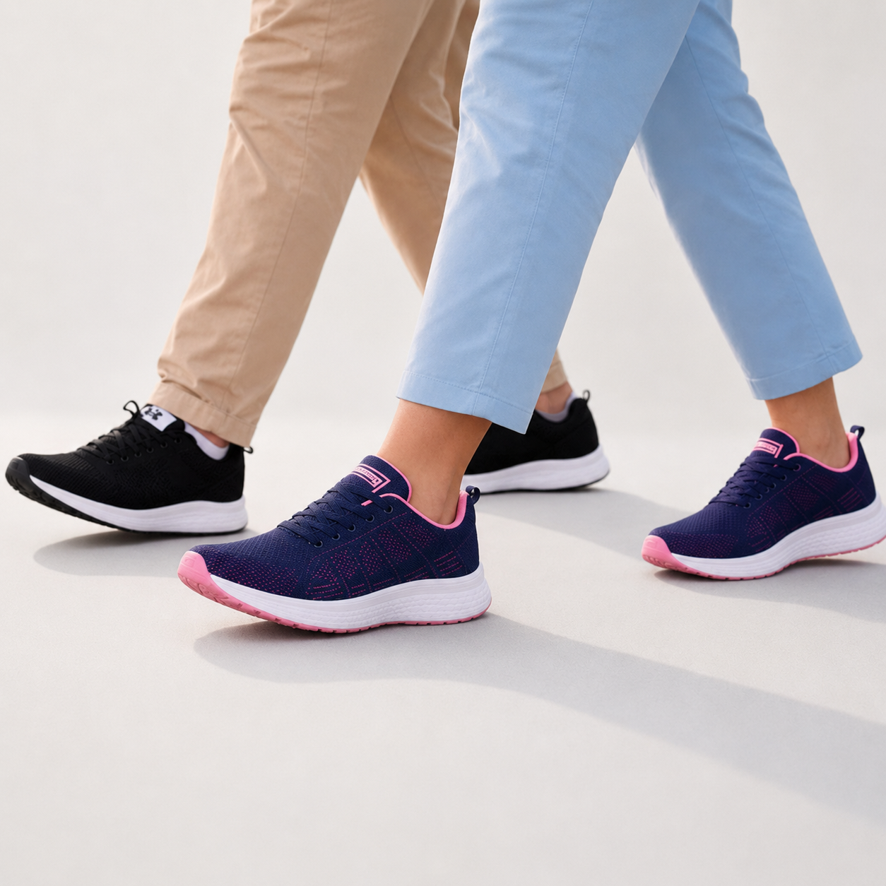 Women's Cushioned Walking Sneakers Stylish Supportive Daily Use Comfort
