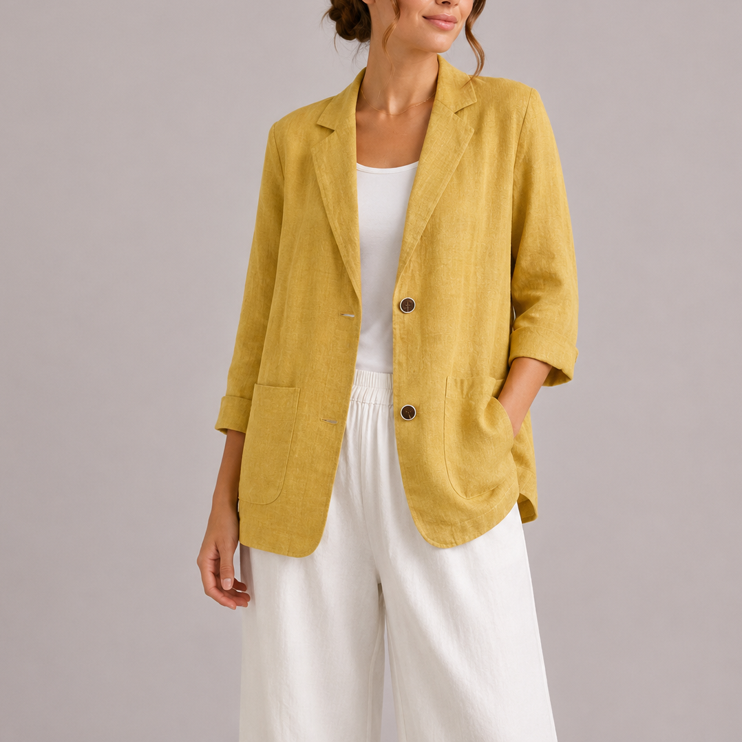 Women's Elegant Casual Blazer Lightweight Tailored Fit Open Front Layering