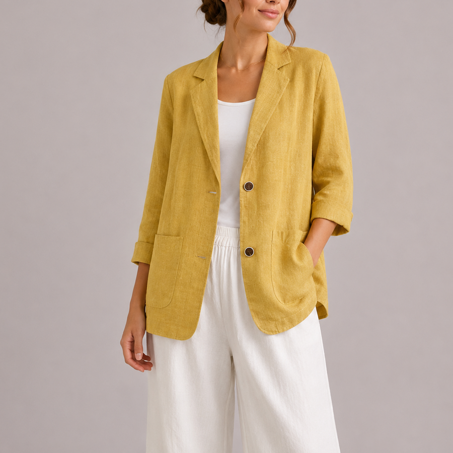 Women's Elegant Casual Blazer Lightweight Tailored Fit Open Front Layering