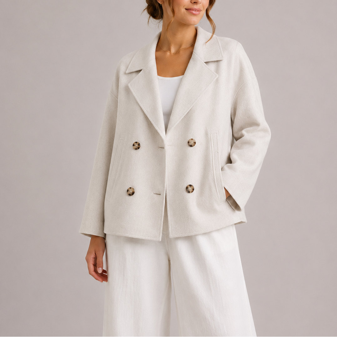 Women's Structured Fitted Jacket Tailored Design Modern Chic Layering