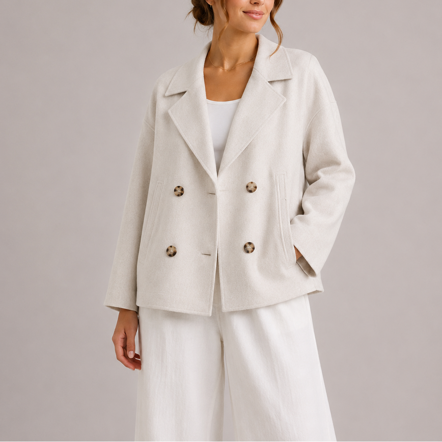Women's Structured Fitted Jacket Tailored Design Modern Chic Layering