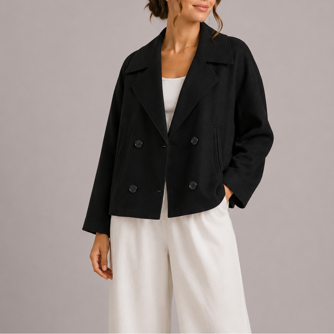 Women's Structured Fitted Jacket Tailored Design Modern Chic Layering