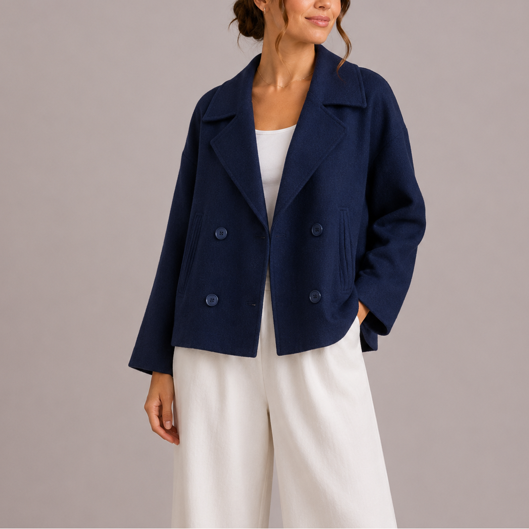Women's Structured Fitted Jacket Tailored Design Modern Chic Layering
