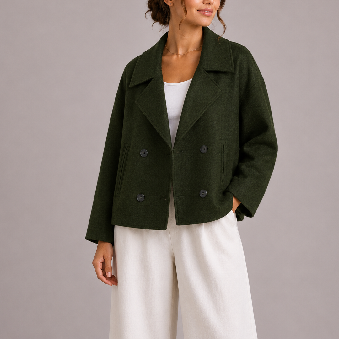 Women's Structured Fitted Jacket Tailored Design Modern Chic Layering