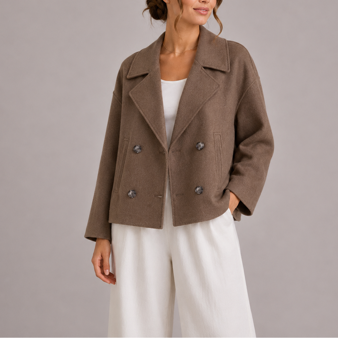 Women's Structured Fitted Jacket Tailored Design Modern Chic Layering