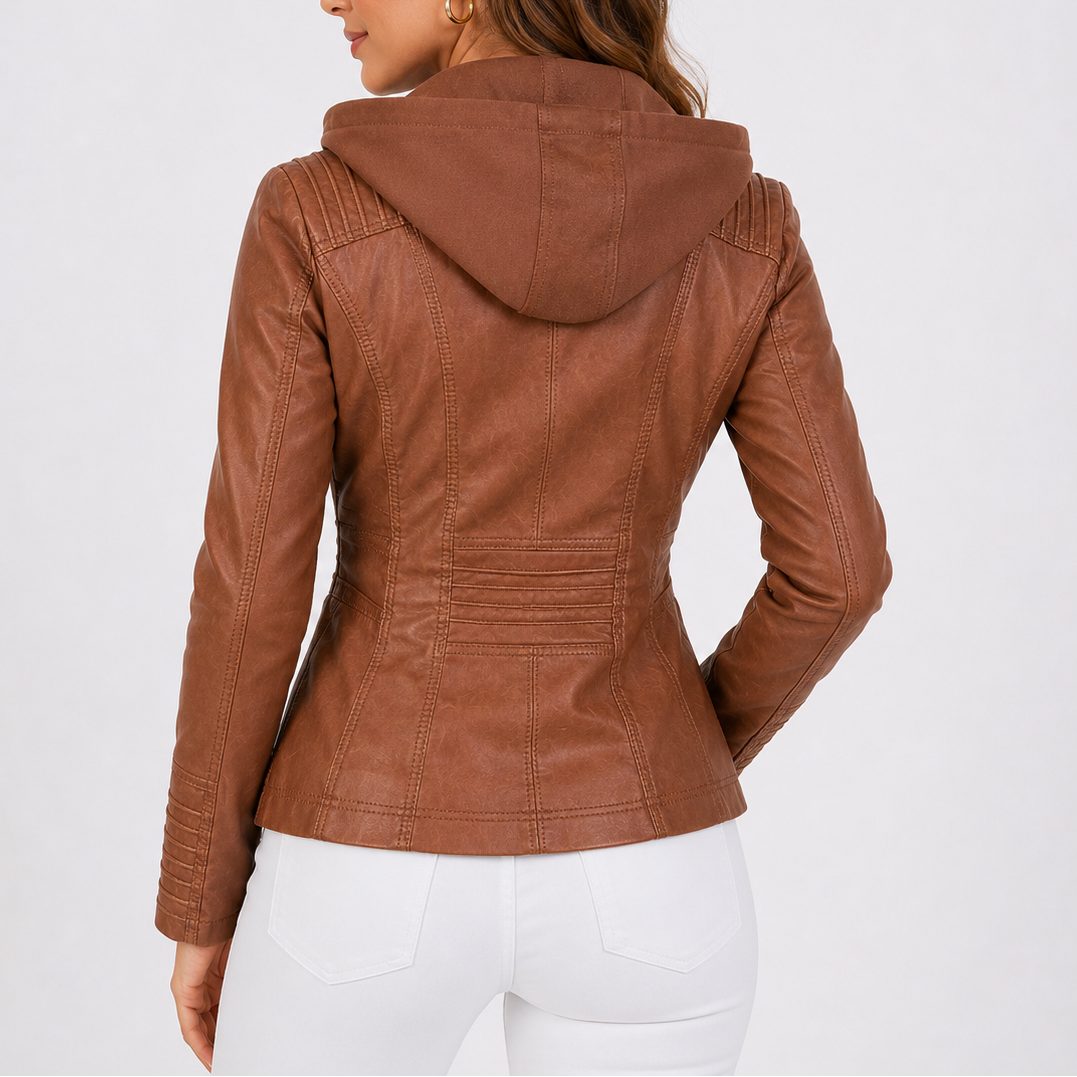 Women's Hooded Jacket Zip Pockets Casual Stylish Everyday Layering