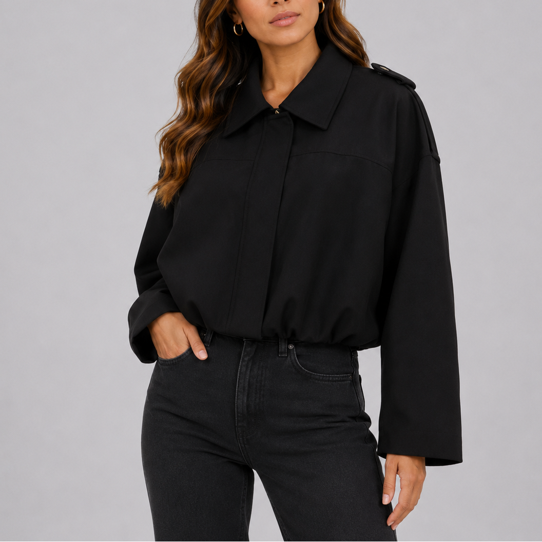 Women's Oversized Bomber Jacket Relaxed Fit Suede Style Casual Outerwear