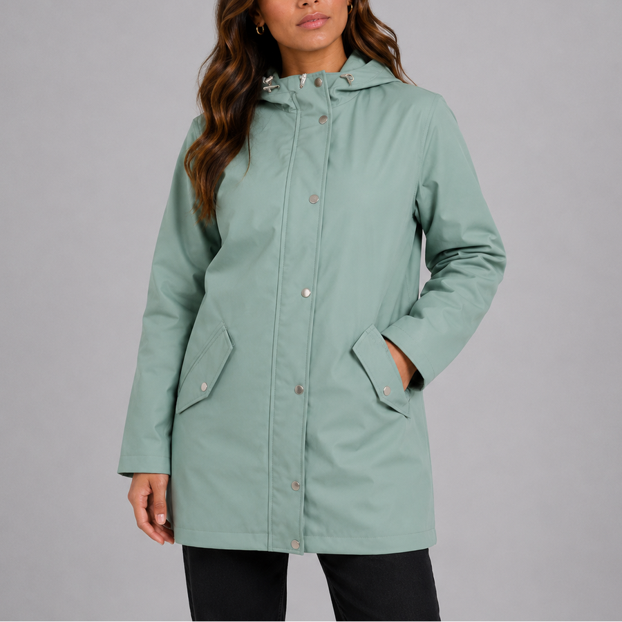 Women's Rain Jacket Lightweight Breathable Hooded Outdoor Travel Casual