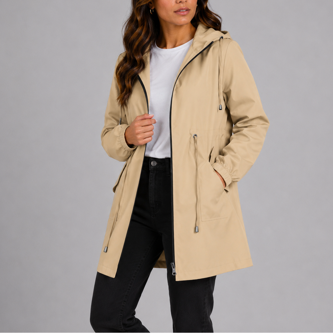 Women's Rain Jacket Hooded Lightweight Casual Outdoor Travel
