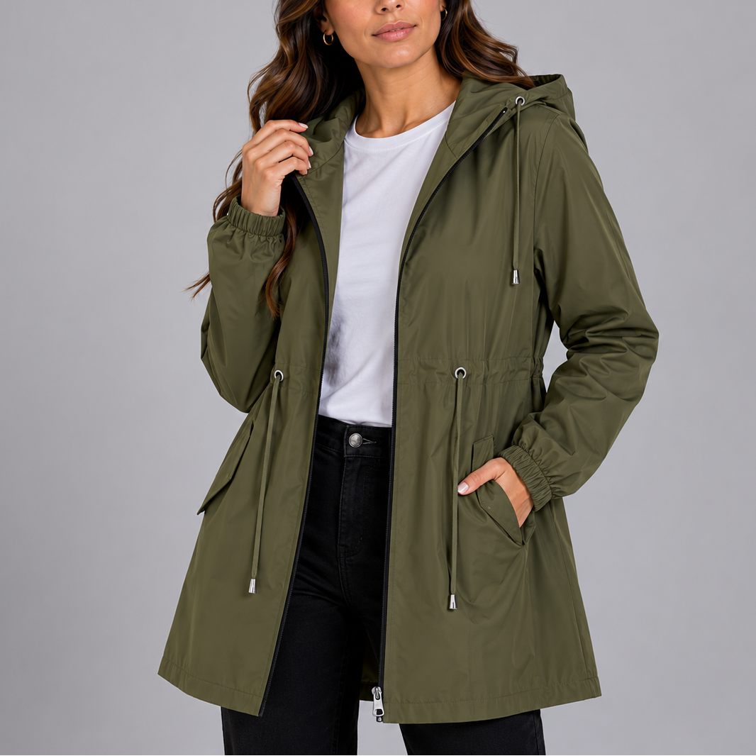 Women's Rain Jacket Hooded Lightweight Casual Outdoor Travel
