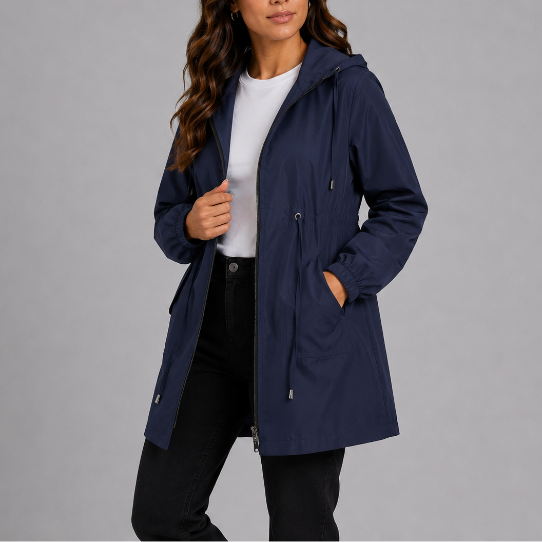 Women's Rain Jacket Hooded Lightweight Casual Outdoor Travel
