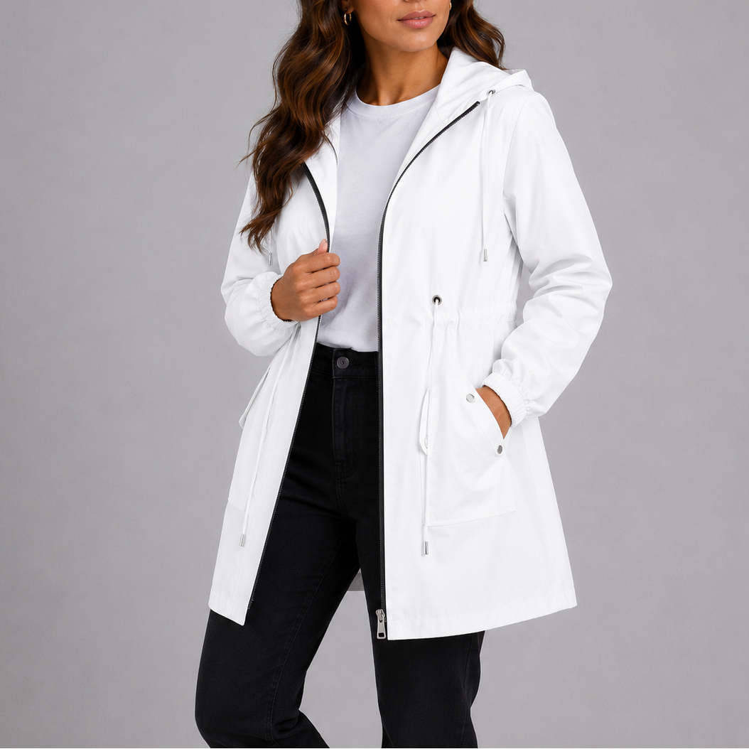 Women's Rain Jacket Hooded Lightweight Casual Outdoor Travel