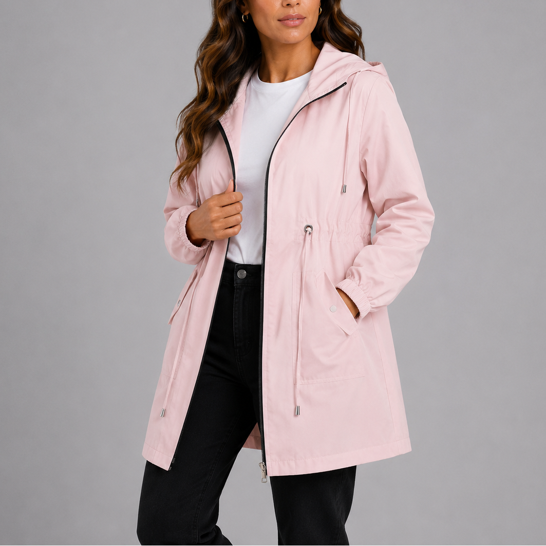 Women's Rain Jacket Hooded Lightweight Casual Outdoor Travel