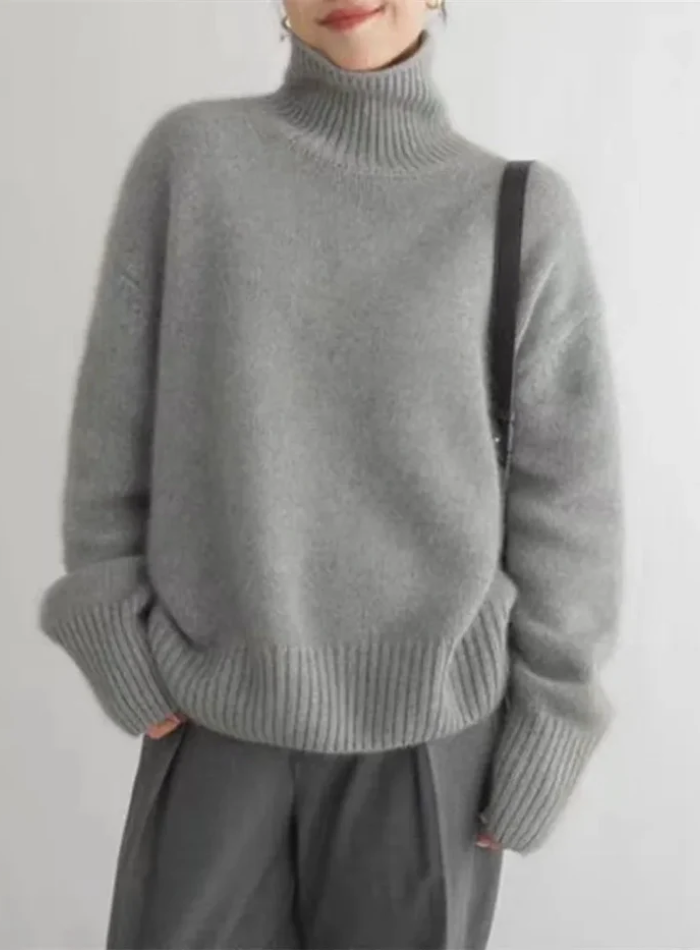 Women's Turtleneck Casual Sweater Knitwear for Autumn Winter Layering Cosy Days and Everyday Wear
