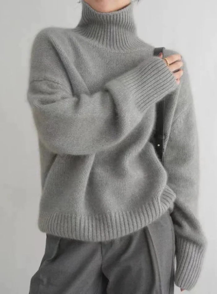 Women's Turtleneck Casual Sweater Knitwear for Autumn Winter Layering Cosy Days and Everyday Wear