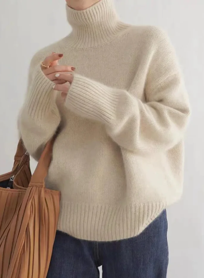 Women's Turtleneck Casual Sweater Knitwear for Autumn Winter Layering Cosy Days and Everyday Wear