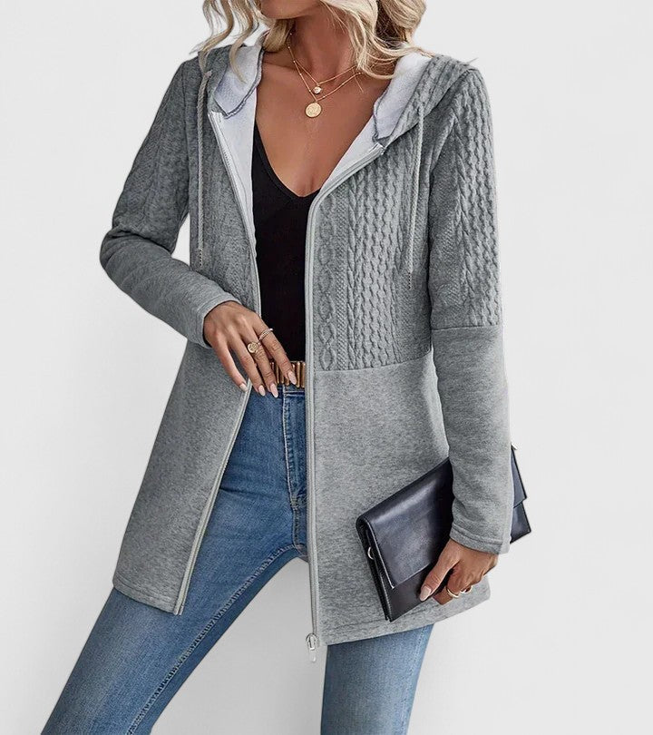 Women's Sophisticated Jacket Tailored Fit Long Sleeve Notched Collar Layering