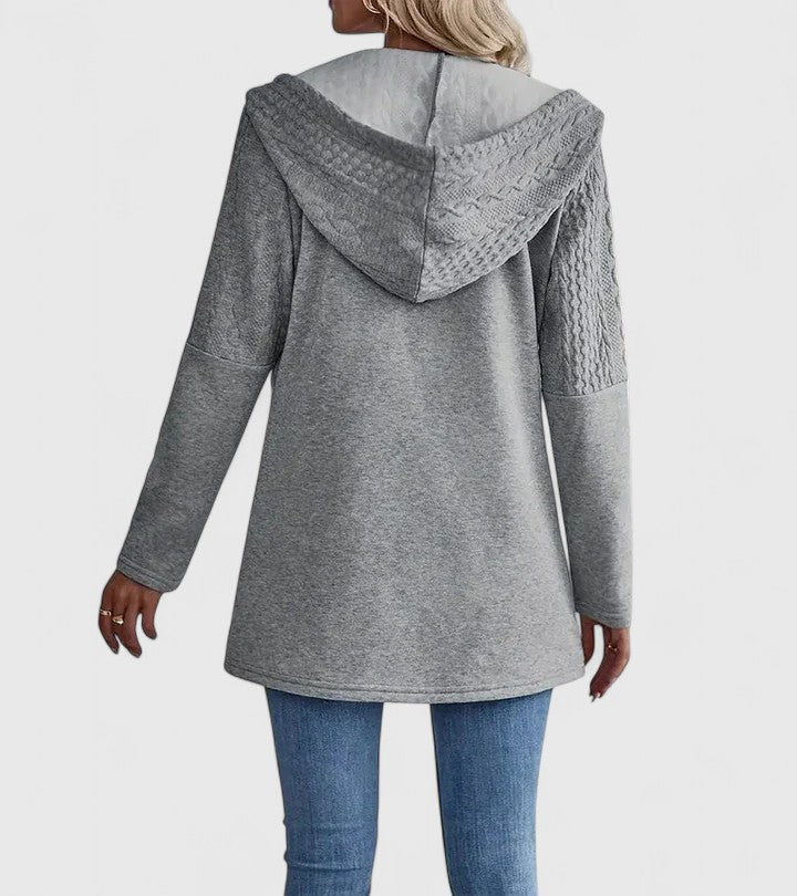 Women's Sophisticated Jacket Tailored Fit Long Sleeve Notched Collar Layering