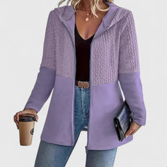 Women's Sophisticated Jacket Tailored Fit Long Sleeve Notched Collar Layering