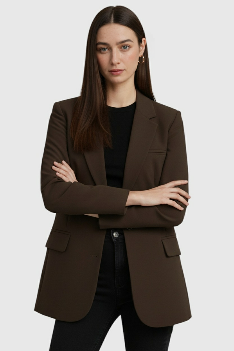 Women's Slim Fit Casual Business Jacket Tailored Design Versatile Layering