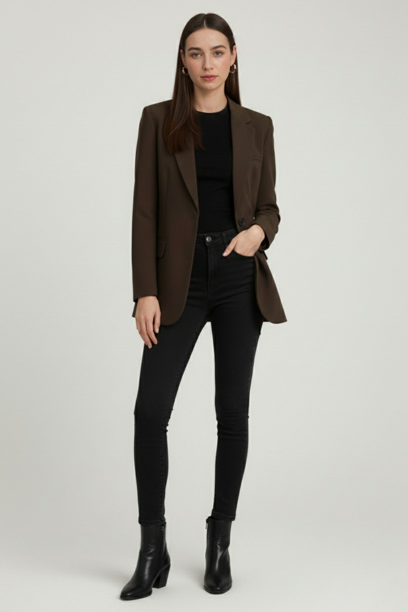 Women's Slim Fit Casual Business Jacket Tailored Design Versatile Layering