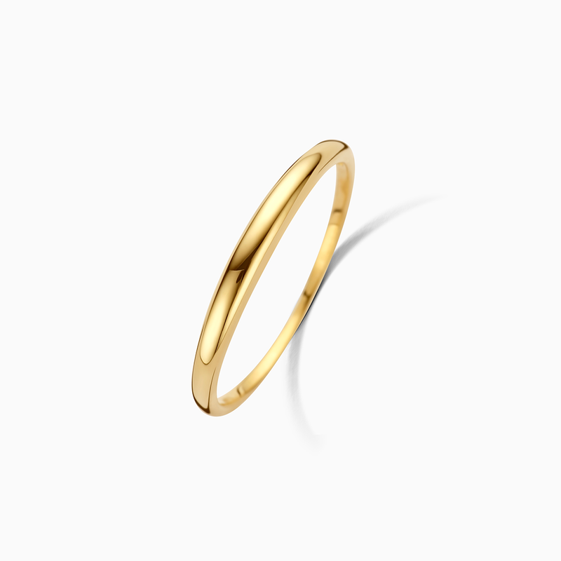 Women's Gold Slim Dome Ring Statement Jewellery Jewelry Gift for Women Weddings Parties Prom and Everyday Wear