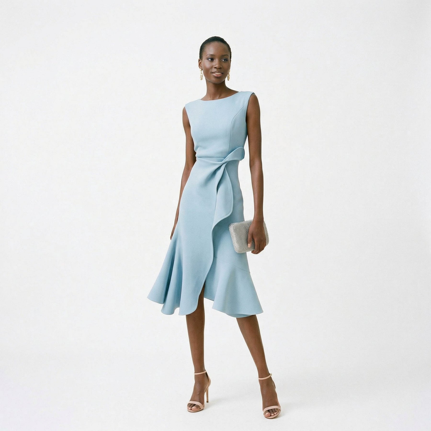 Women's Asymmetric Midi Weddings Formal Dress Outfit for Summer Holidays Weddings Parties and Everyday Wear