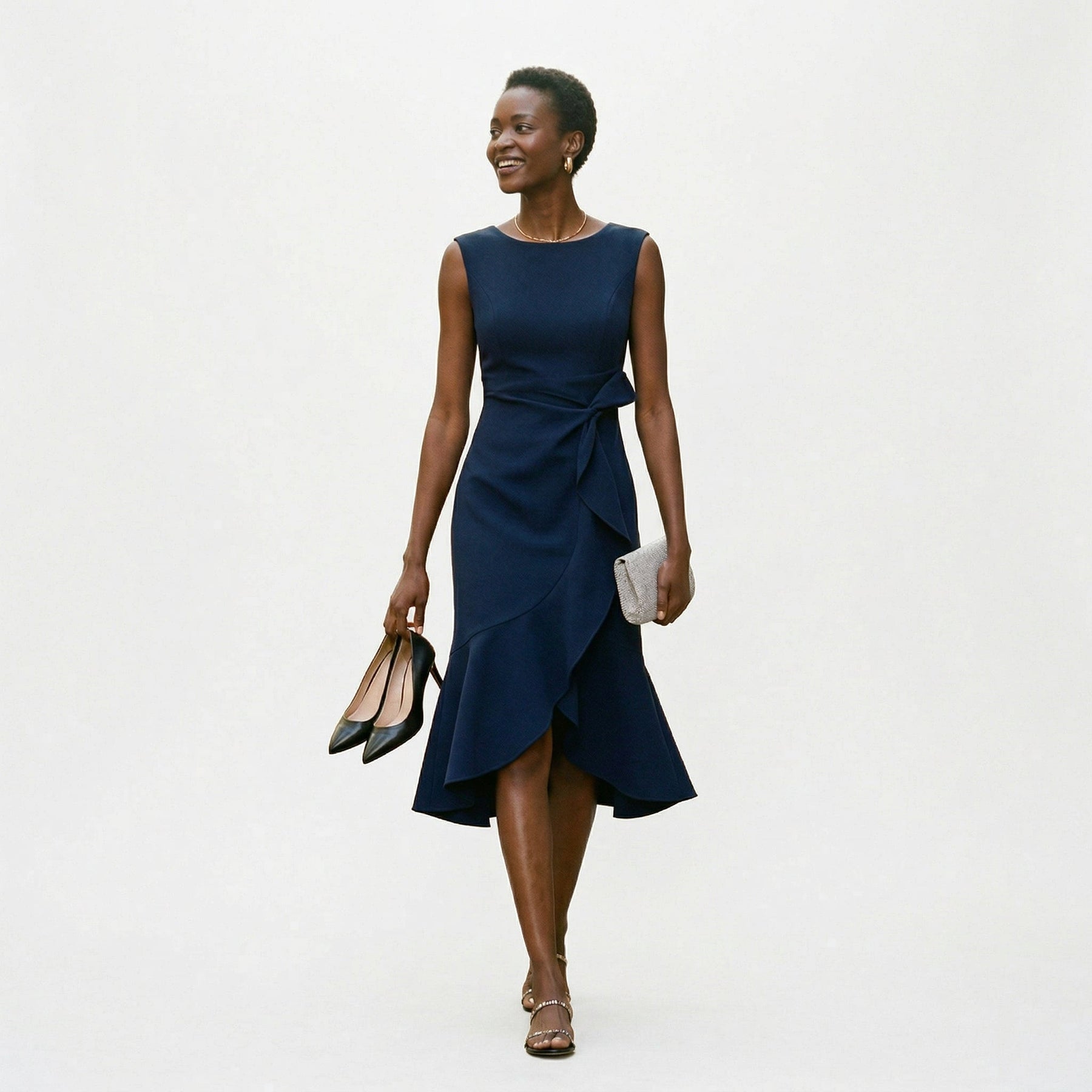 Women's Asymmetric Midi Weddings Formal Dress Outfit for Summer Holidays Weddings Parties and Everyday Wear