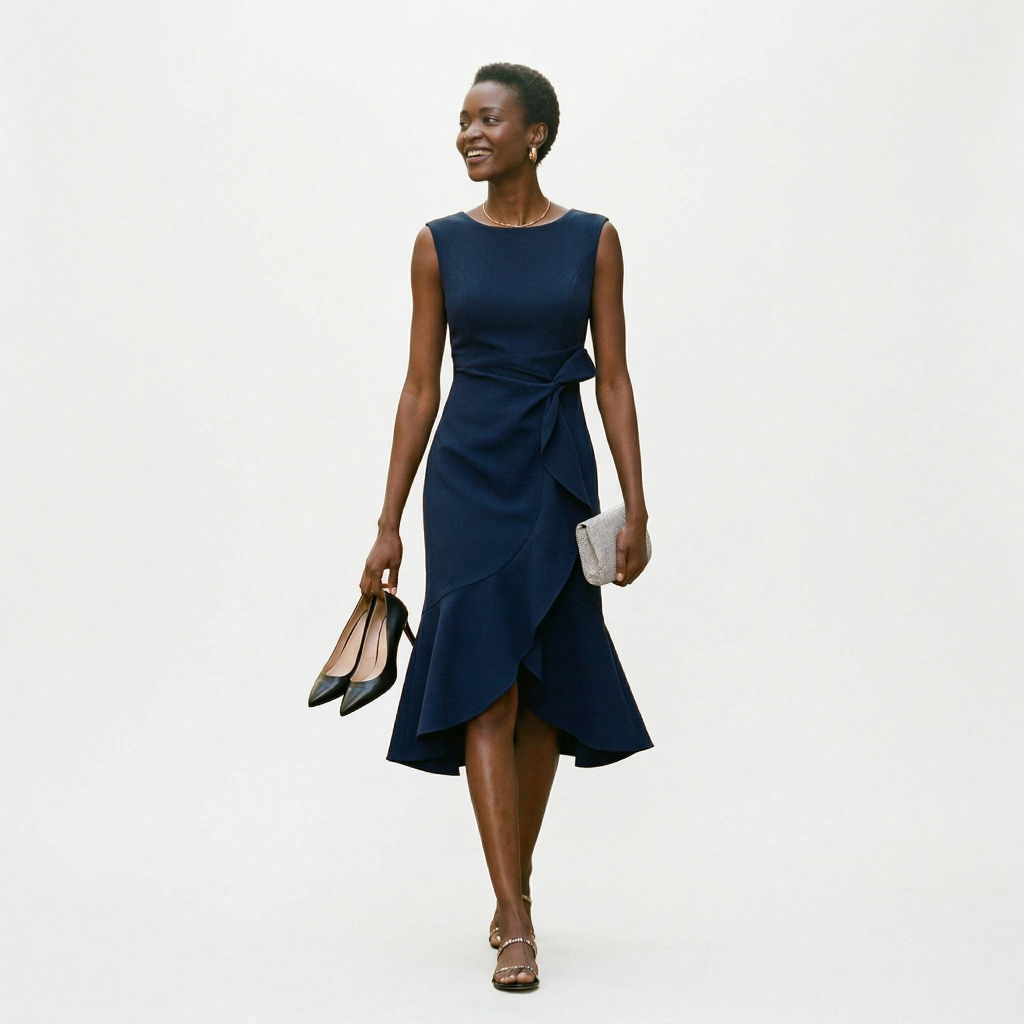 Women's Asymmetric Midi Weddings Formal Dress Outfit for Summer Holidays Weddings Parties and Everyday Wear