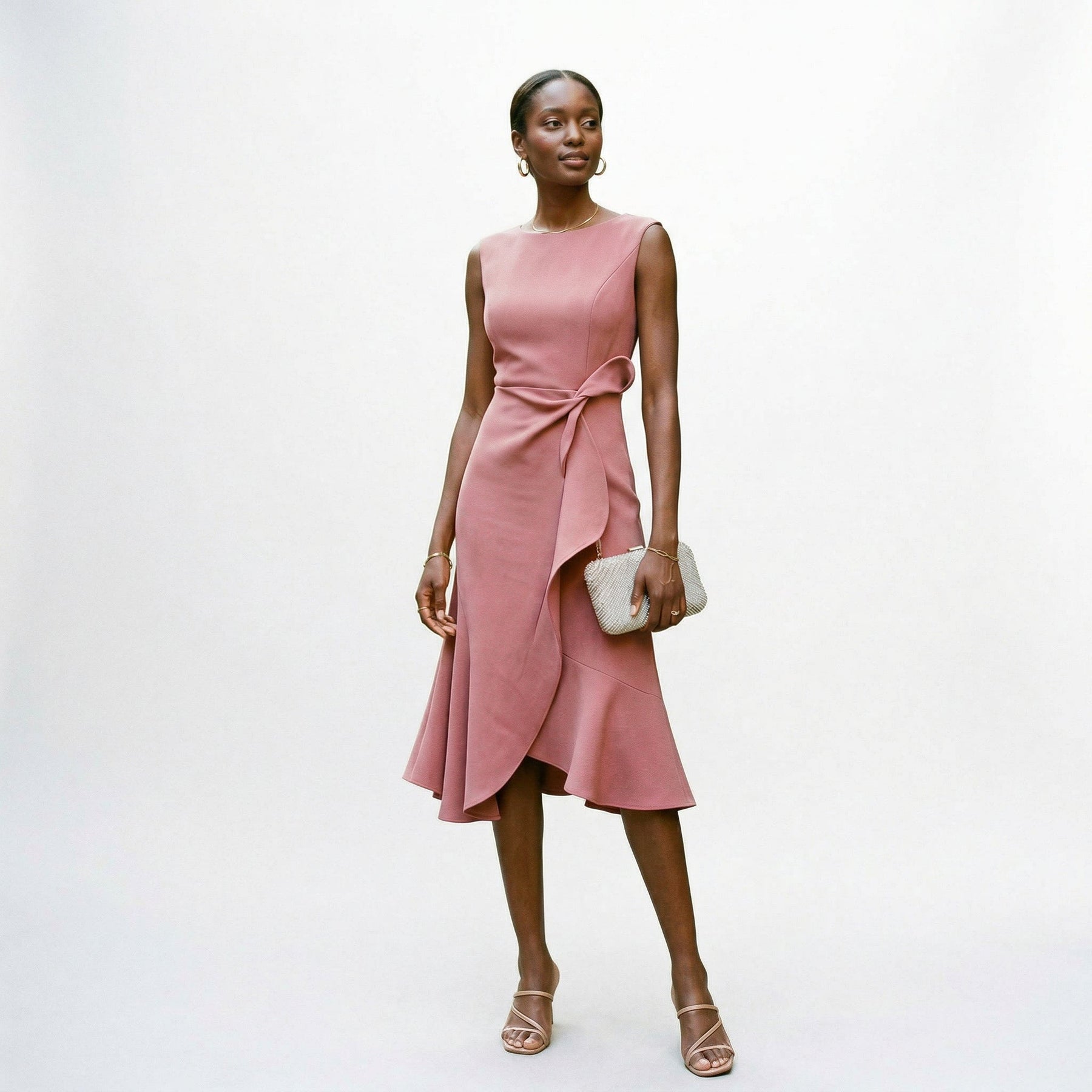 Women's Asymmetric Midi Weddings Formal Dress Outfit for Summer Holidays Weddings Parties and Everyday Wear